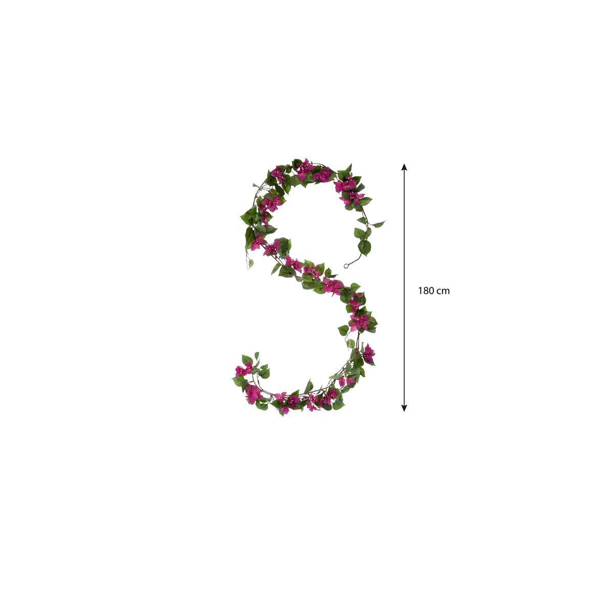 Bougainvillea Kunstslinger - L180 cm - Donkerroze