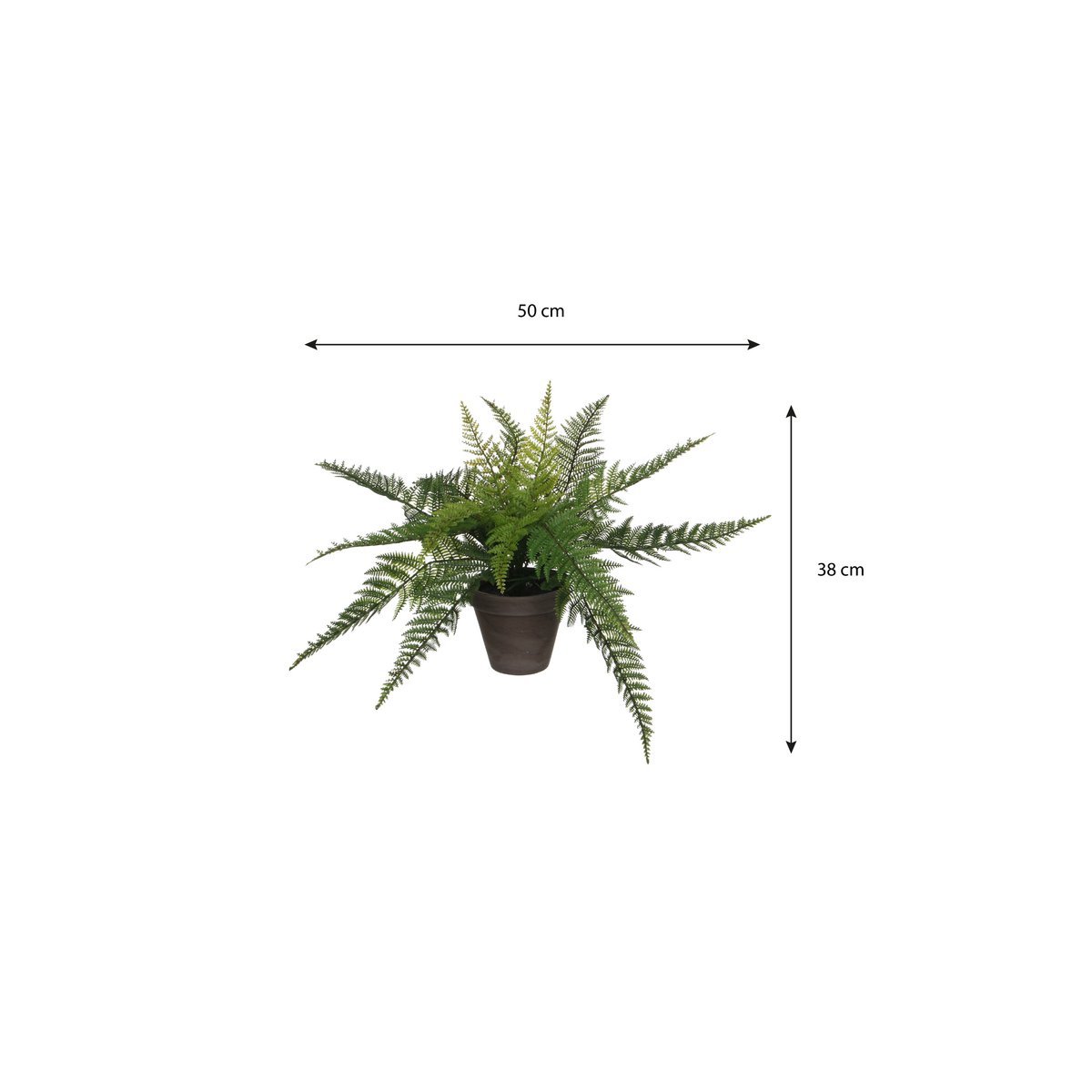 Varen Kunstplant in Bloempot Stan - H38 x Ø50 cm - Groen