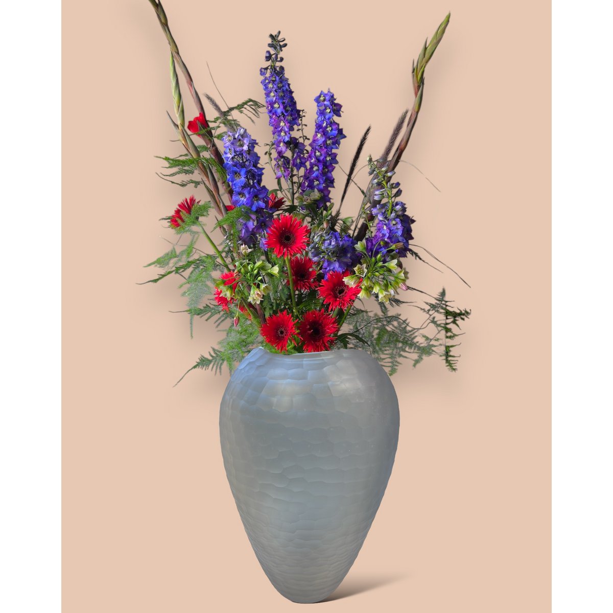 Large Smoked Gray Vase(fish scale)