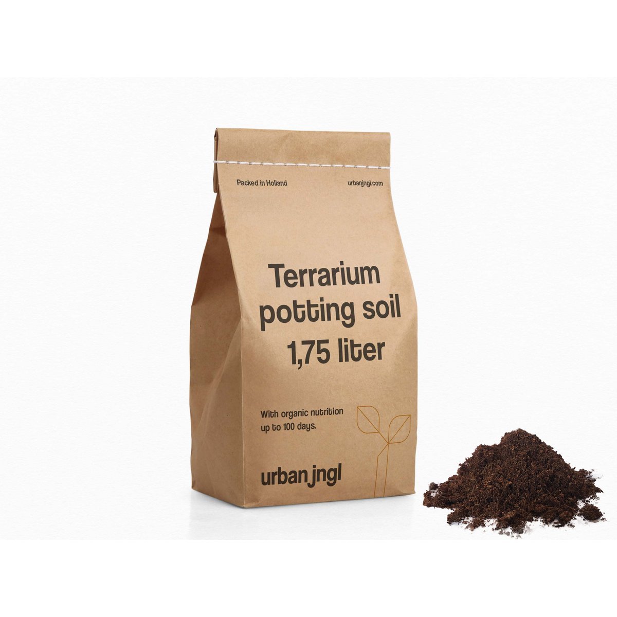 Terrariumpotgrond - 1,75 liter - Met biologische voeding