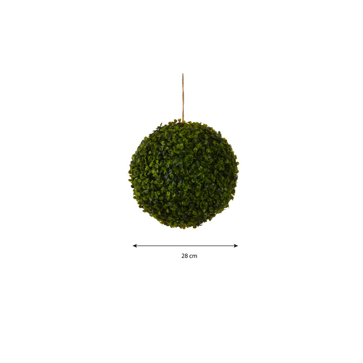 Buxus Bol Kunstplant voor Buiten Hangend - Ø28 cm - Groen