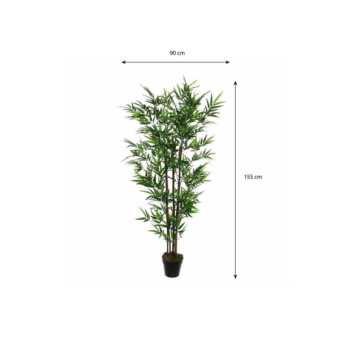Bamboe Kunstplant - H155 x Ø90 cm - Groen
