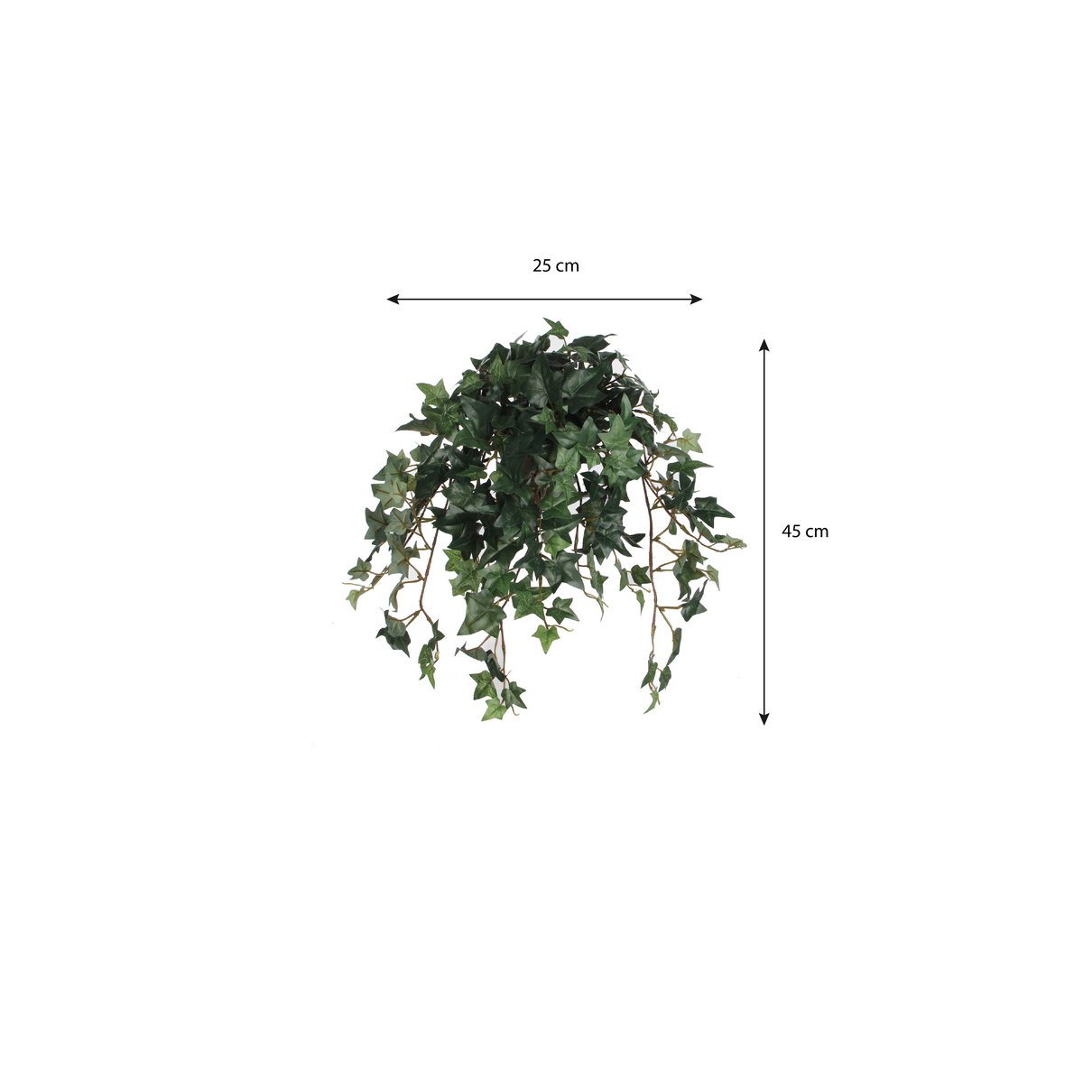 Hedera Kunstplant in Bloempot Stan - H45 x Ø25 cm - Groen
