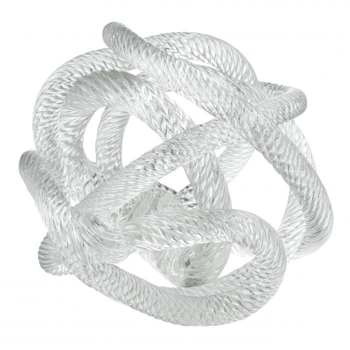 Klein geknoopt glassculptuur (S) Diameter 10cm