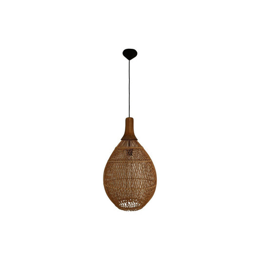 HSM Collection-Hanglamp-34x34x58-Naturel-Rotan/Teak