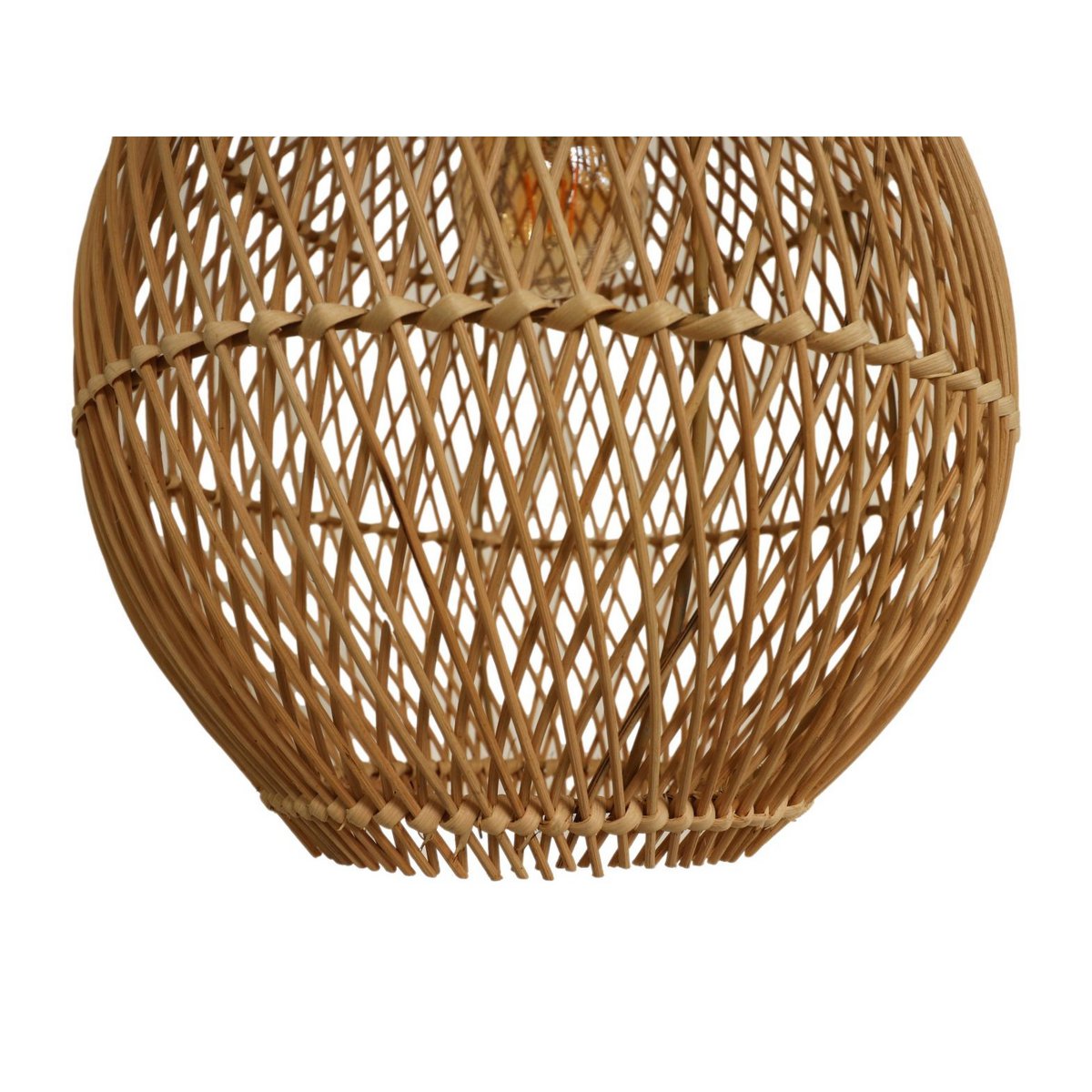 HSM Collection-Hanglamp-34x34x58-Naturel-Rotan/Teak