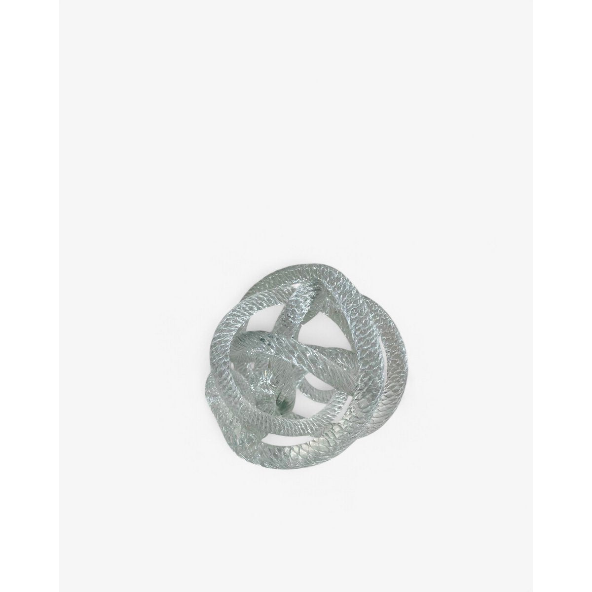 Middelgrote geknoopte glazen sculptuur (M) Diameter: 15 cm