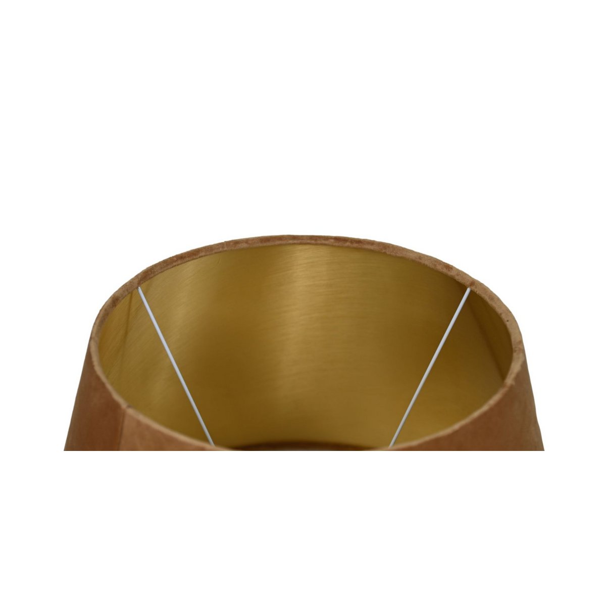 HSM Collection-Ronde Lampenkap Conisch-ø28-ø40x25-Beige/Goud-Stof