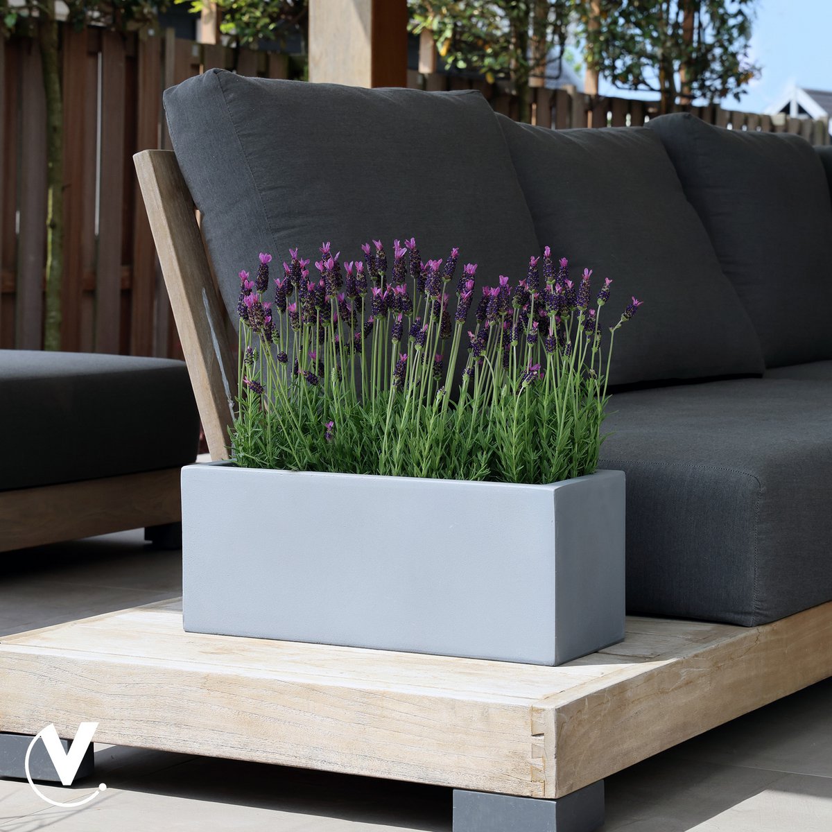 Plantenbak - Virginia grey (set van 2 stuks)