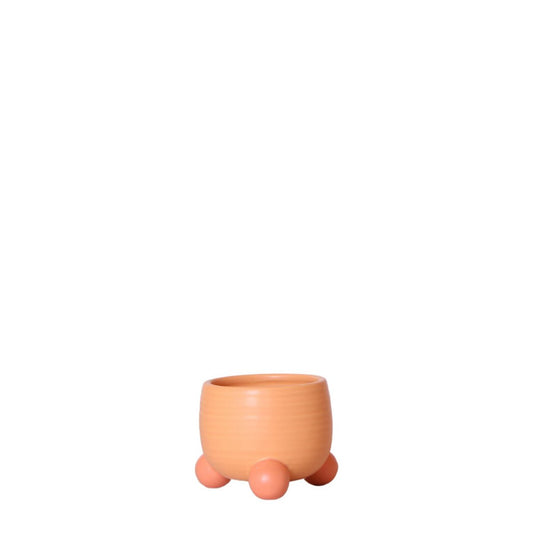 Kolibri Home | Rolling peach bloempot - Peach kleurige keramieken sierpot Ø6cm