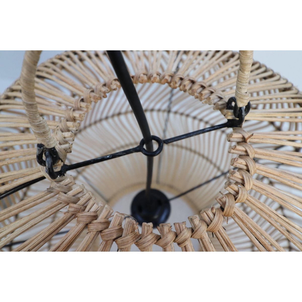 HSM Collection-Hanglamp Rattan-55X55X555-Naturel-Rotan