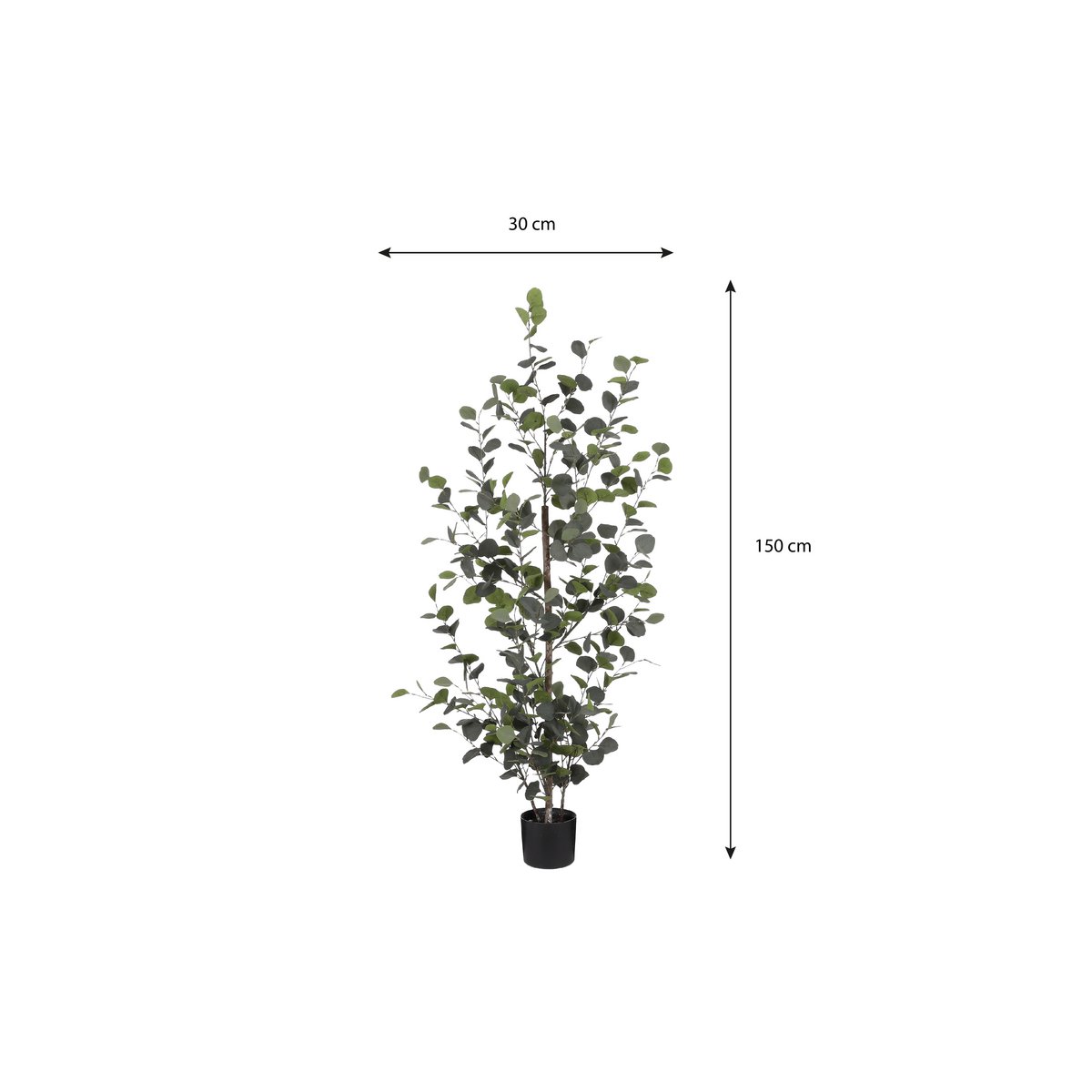 Eucalyptus Kunstplant in Bloempot - H150 x Ø30 cm - Groen 