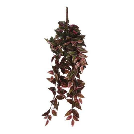 Tradescantia Kunst Hangplant - L15 x B20 x H54 cm - Bordeaux