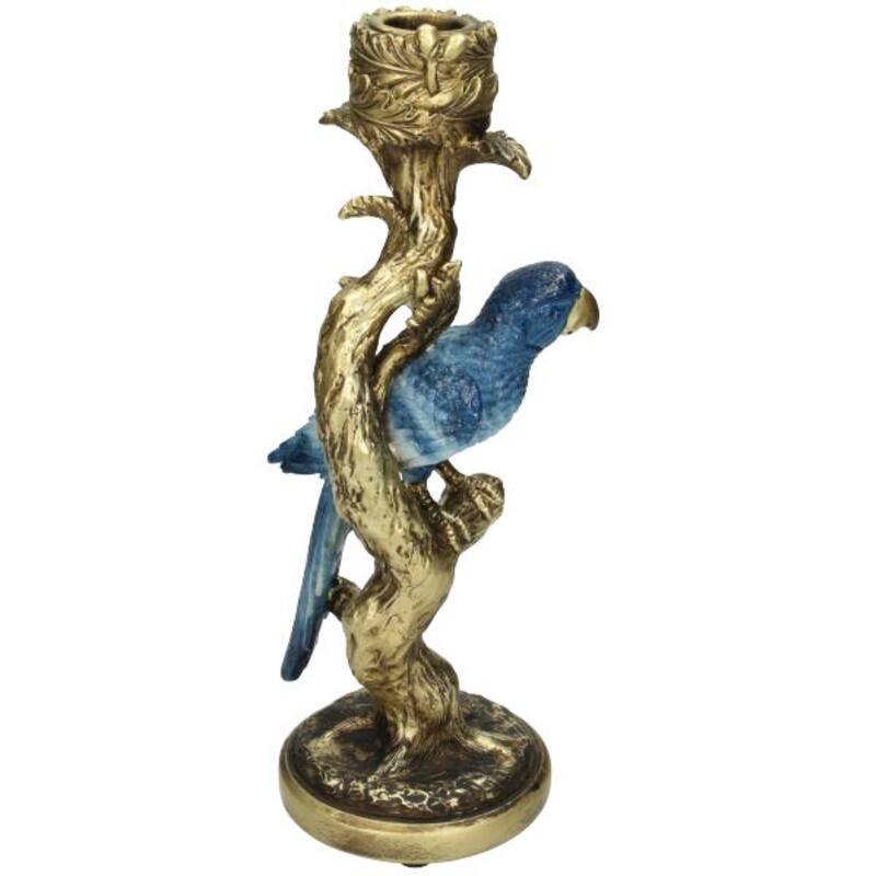 Kaarshouder - Blauwe Papegaai ↑ 26 cm