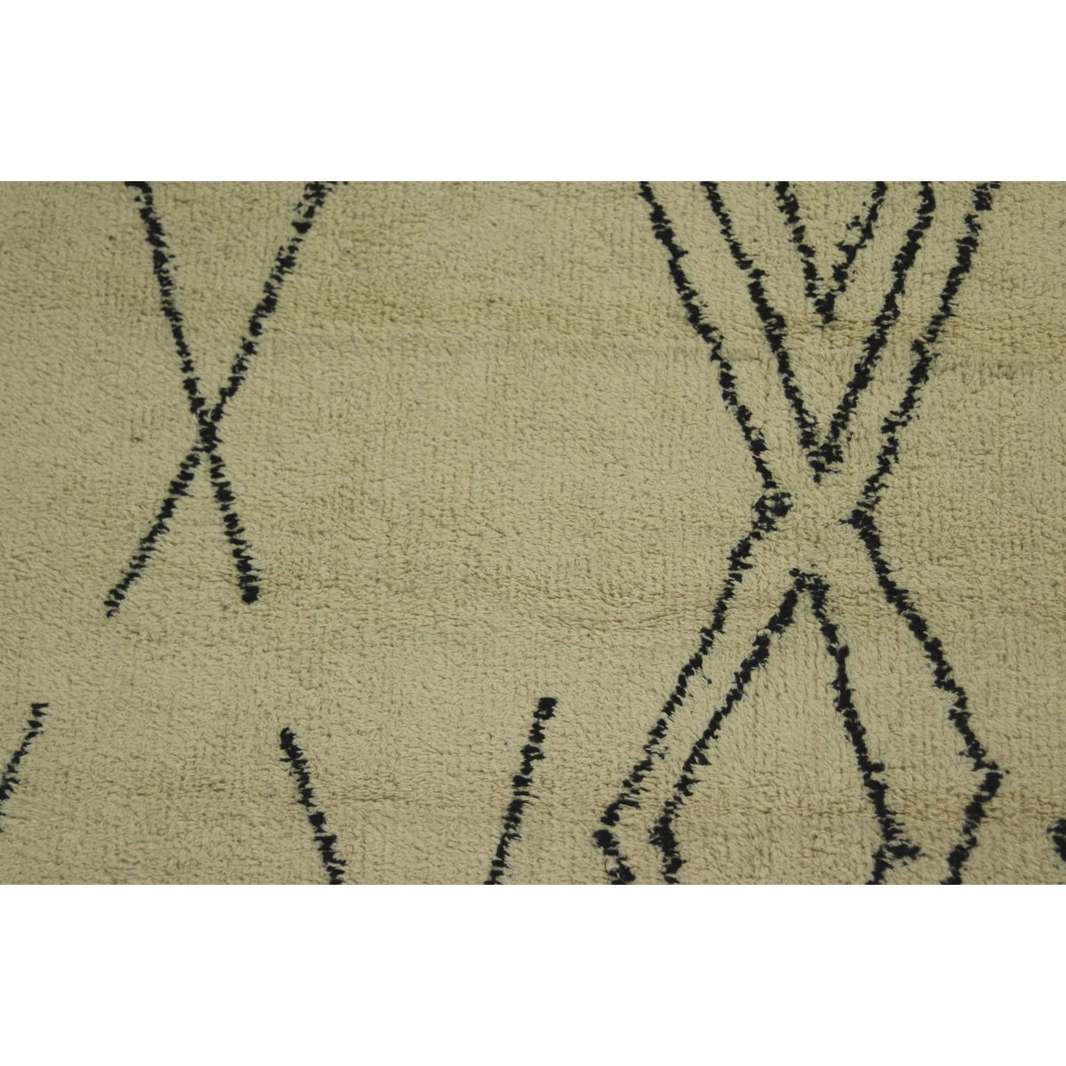 HSM Collection-Vloerkleed Dubbel Ruit -160x230-Zwart/Wit-Katoen