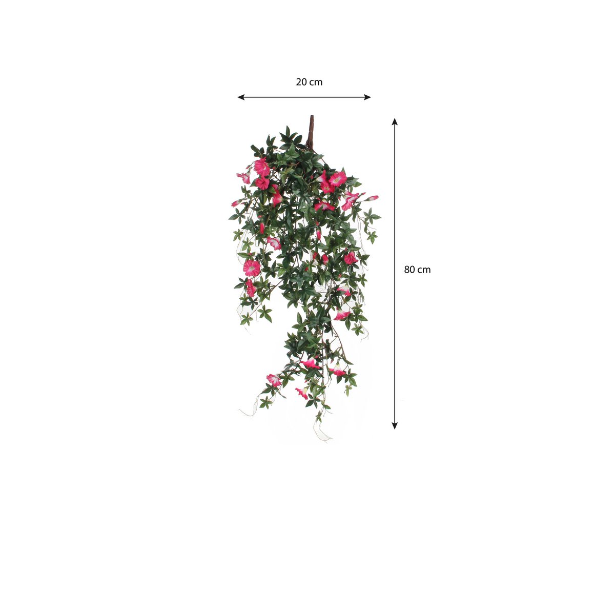 Petunia Kunst Hangplant - L15 x B20 x H80 cm - Fuchsia
