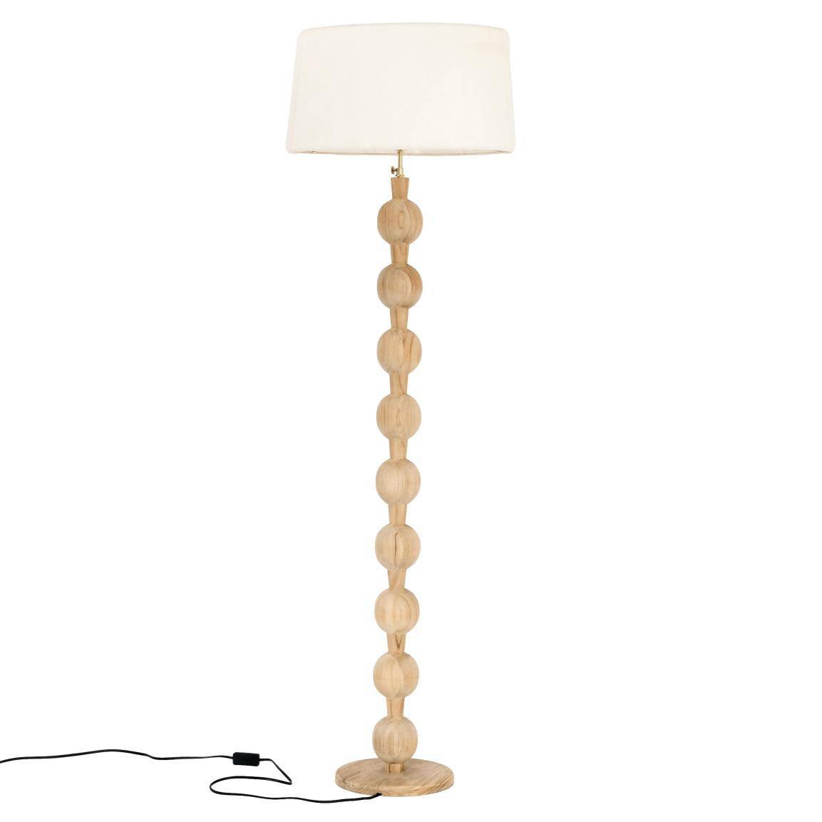 HSM Collection-Vloerlamp Breeze-Ø25,5x155-Naturel-Teak