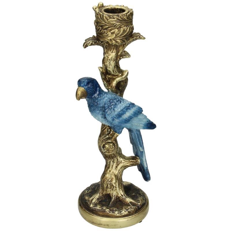 Kaarshouder - Blauwe Papegaai ↑ 26 cm