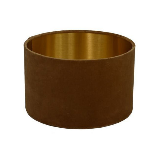 HSM Collection-Ronde Lampenkap-ø32x20-Beige/Goud-Stof