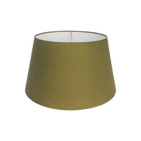 HSM Collection-Ronde Lampenkap Conisch XL-ø52/38x30-Olijf Groen-Stof
