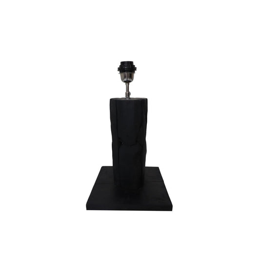 HSM Collection-Tafellamp Rond-25x25x50-Zwart-Teak