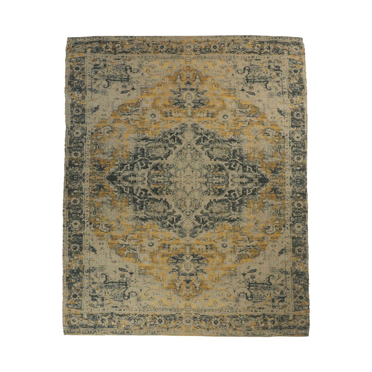 HSM Collection-Vloerkleed Vintage klassiek -160x230-Geel/Grijs-Polyester