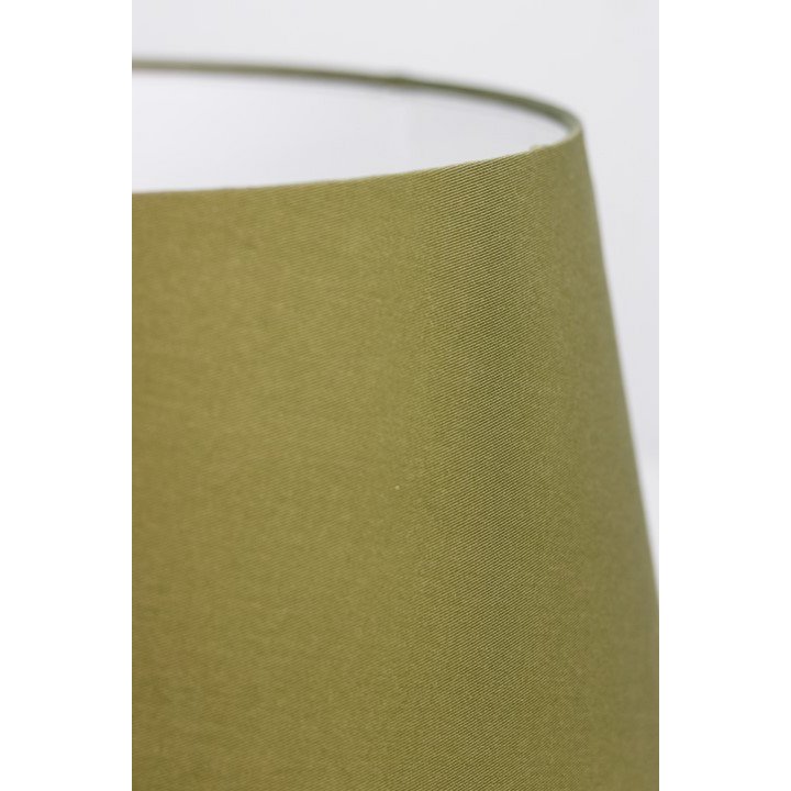 HSM Collection-Ronde Lampenkap Conisch XL-ø52/38x30-Olijf Groen-Stof