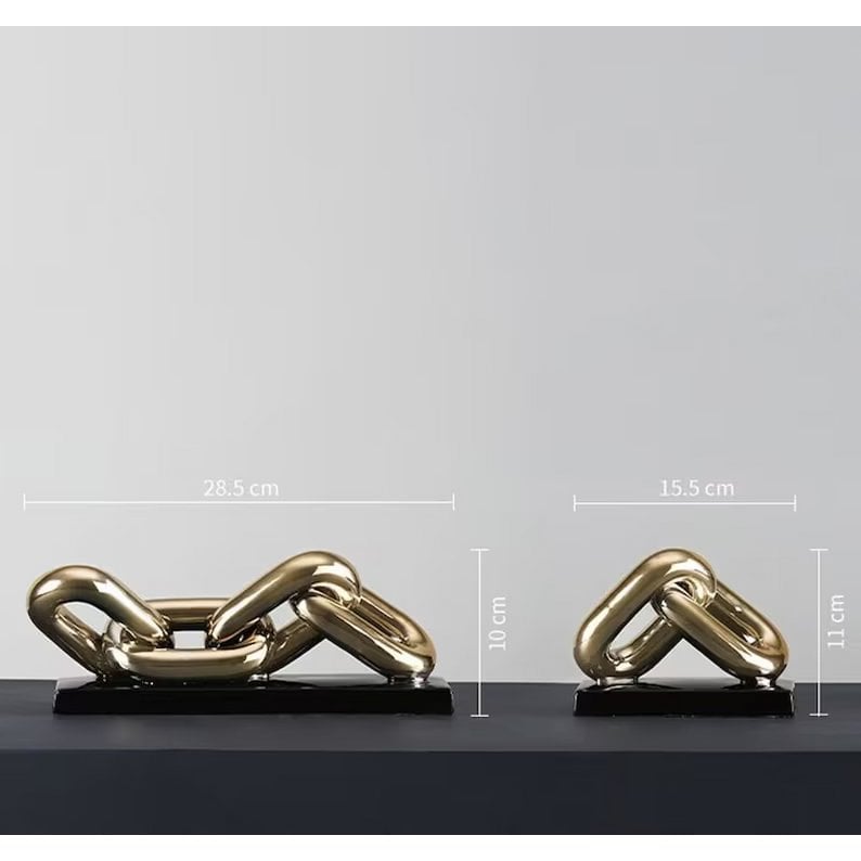 Moderne Luxe Gouden Ketting Art 4 Schakel (ZH-017-grootBIG)