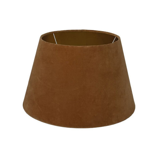 HSM Collection-Ronde Lampenkap Conisch-ø35-ø52x32-Beige/Goud-Stof