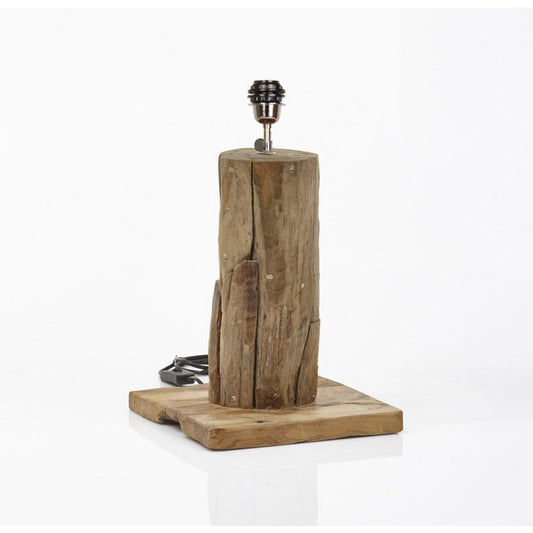 HSM Collection-Tafellamp Rond-25x25x50-Naturel-Teak