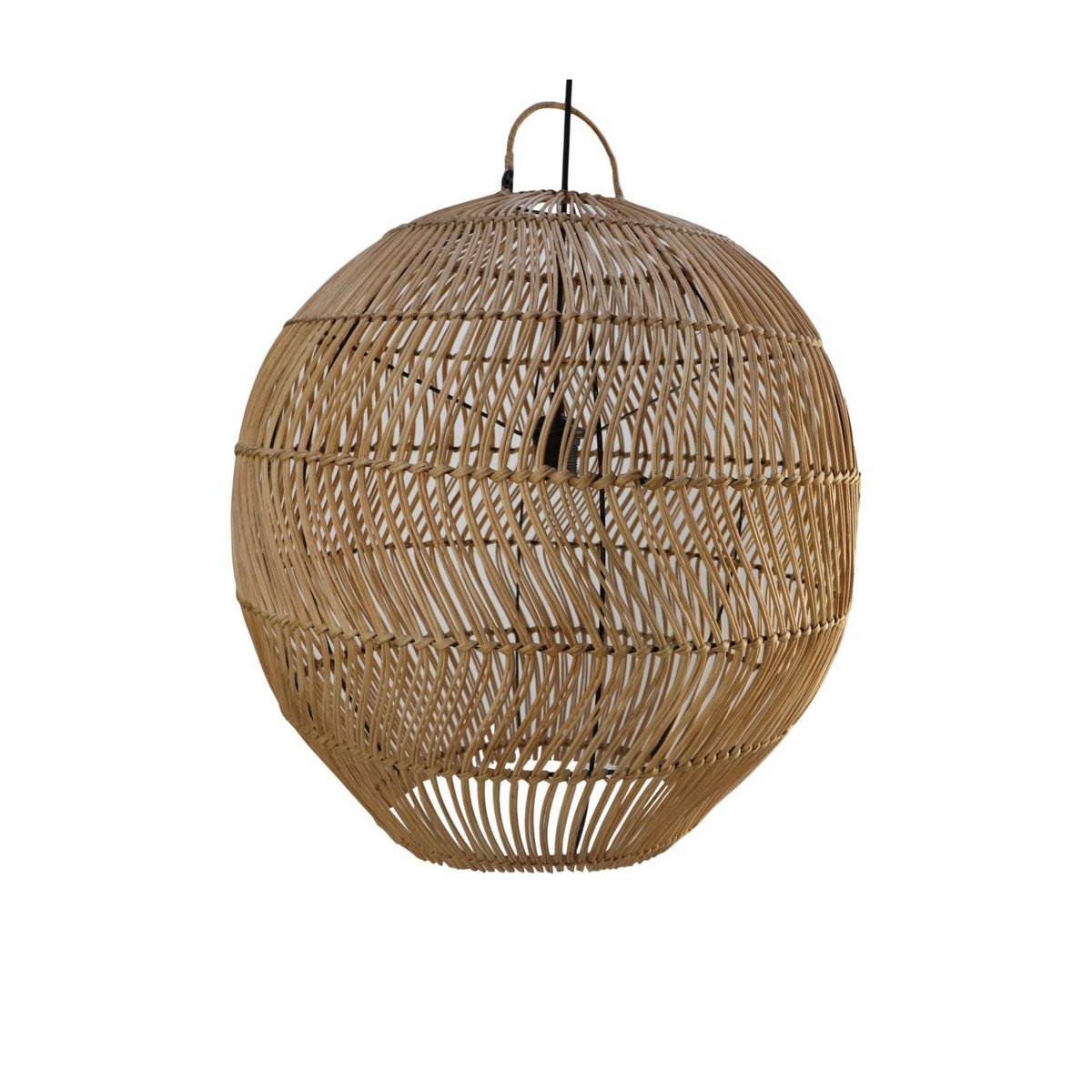 HSM Collection-Hanglamp Rattan-55X55X555-Naturel-Rotan