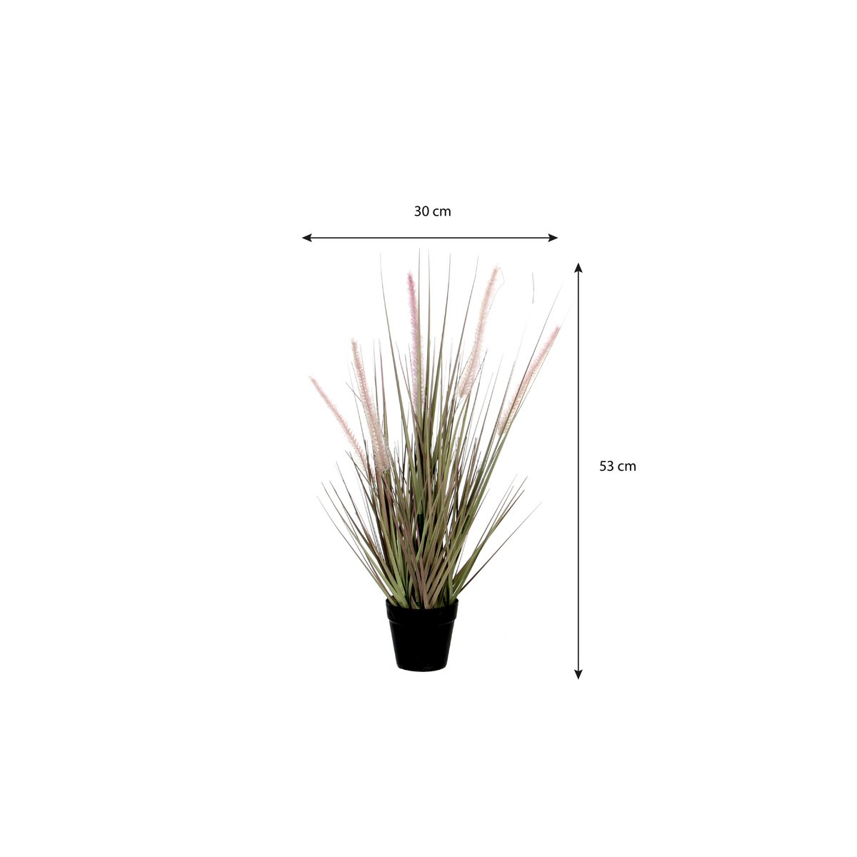 Dogtail Gras Kunstplant - H53 x Ø30 cm - Paars