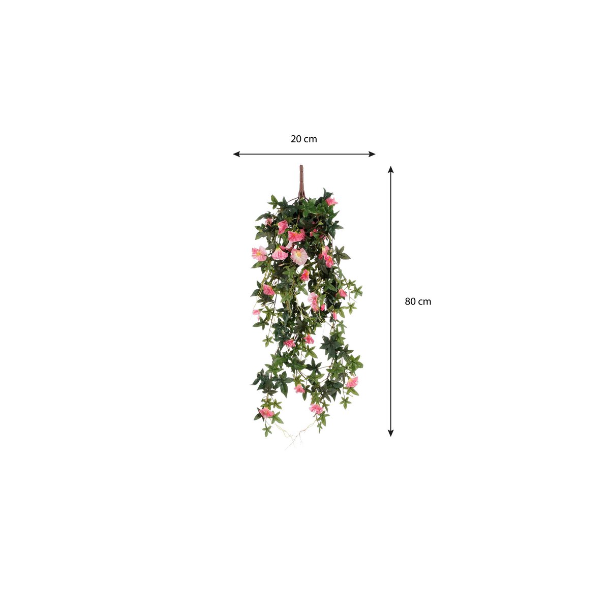Petunia Kunst Hangplant - L15 x B20 x H80 cm - Roze