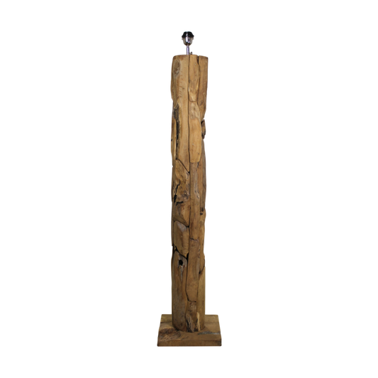 HSM Collection-Vloerlamp Rond-30x30x145-Naturel-Teak
