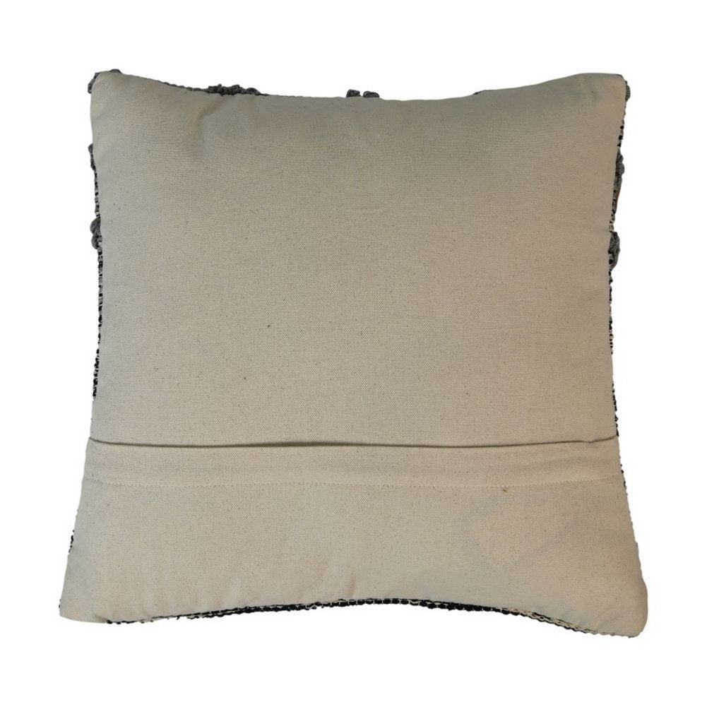 HSM Collection-Sierkussen -45x45-Grijs/Zwart-Katoen