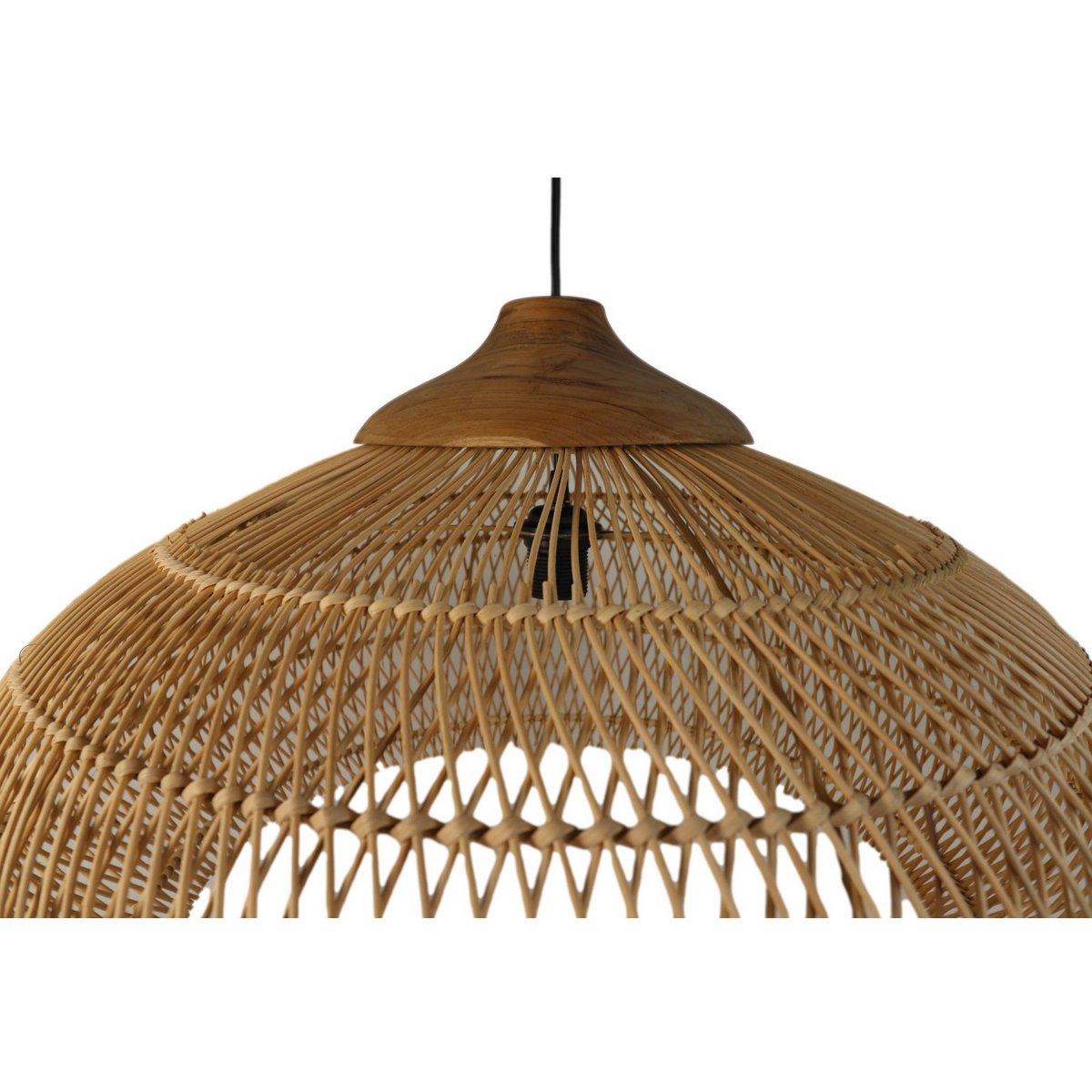 HSM Collection-Hanglamp-65X65X40-Naturel-Rotan/Teak