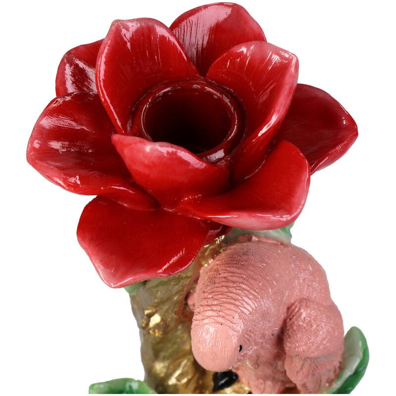 Kaarshouder - Roze Papegaai ↑ 26 cm