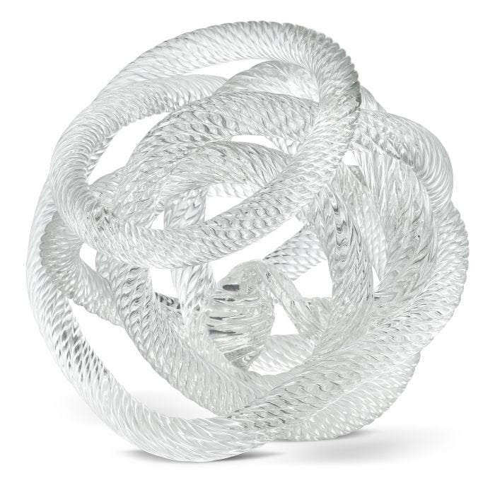 Middelgrote geknoopte glazen sculptuur (M) Diameter: 15 cm