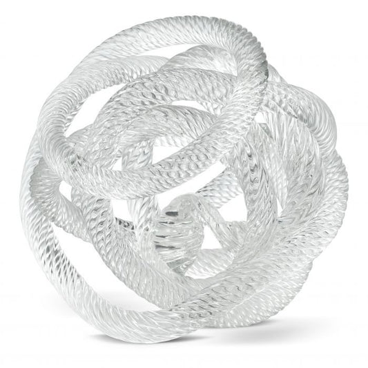 Middelgrote geknoopte glazen sculptuur (M) Diameter: 15 cm