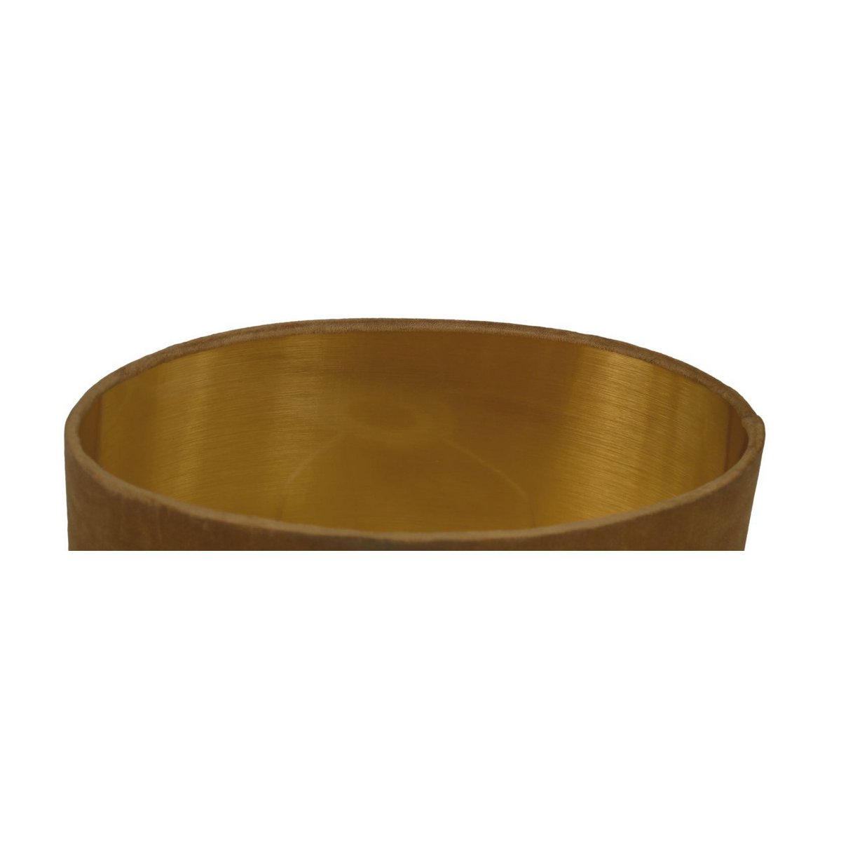 HSM Collection-Ovale Lampenkap-ø38x19-Beige/Goud-Stof