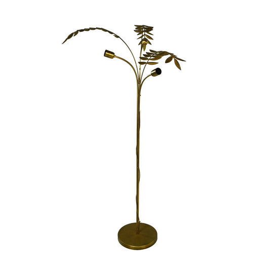 HSM Collection-Vloerlamp Palmtree-60x75x150-Goud-Metaal