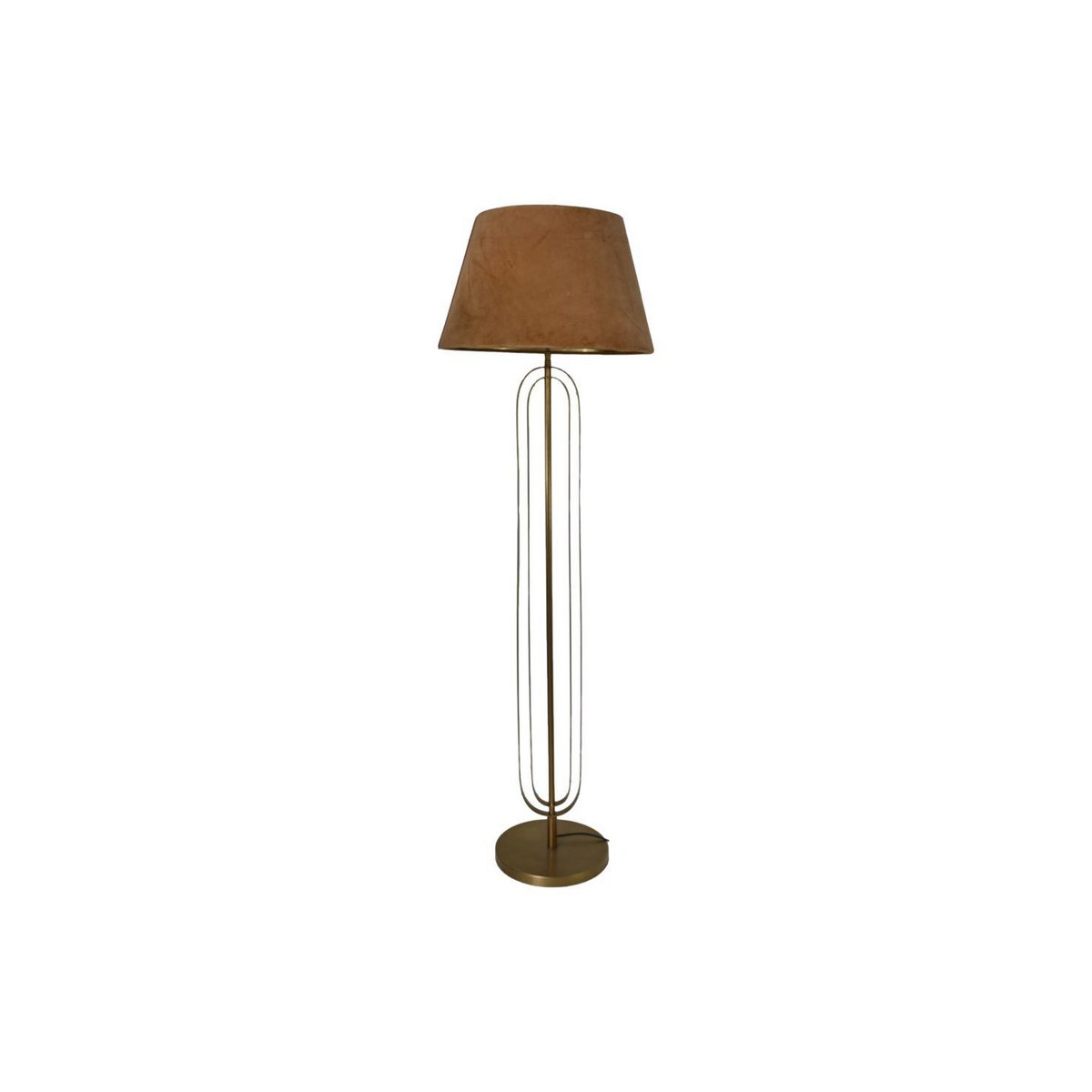 HSM Collection-Ronde Lampenkap Conisch-ø35-ø52x32-Beige/Goud-Stof